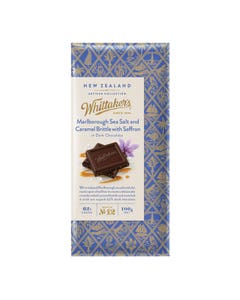 Whittaker's Marlborough Sea Salt & Caramel Brittle With Saffron Dark Chocolate 100g