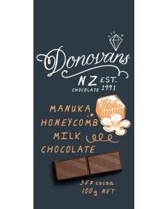 Donovans chocolate bar manuka honey 100g